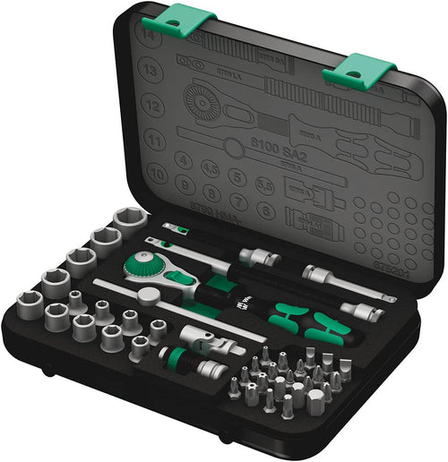 Wera Zyklop 8100 SA 2 1/4" Metric Ratchet Set, 42-Pieces