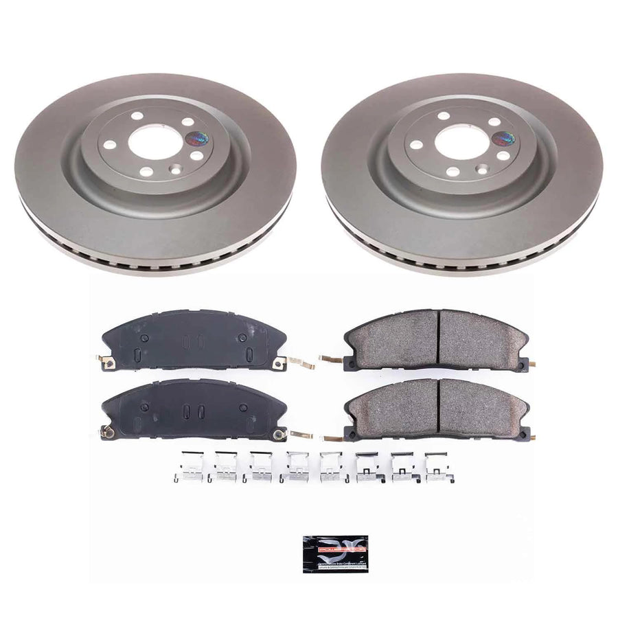 Power Stop Front CRK6374 Z17 Geomet Coated Brake Kit For Explorer, Flex, Police Interceptor Sedan, Police Interceptor Utility, Special Service Police Sedan, Taurus, MKS, MKT [Model Specific]
