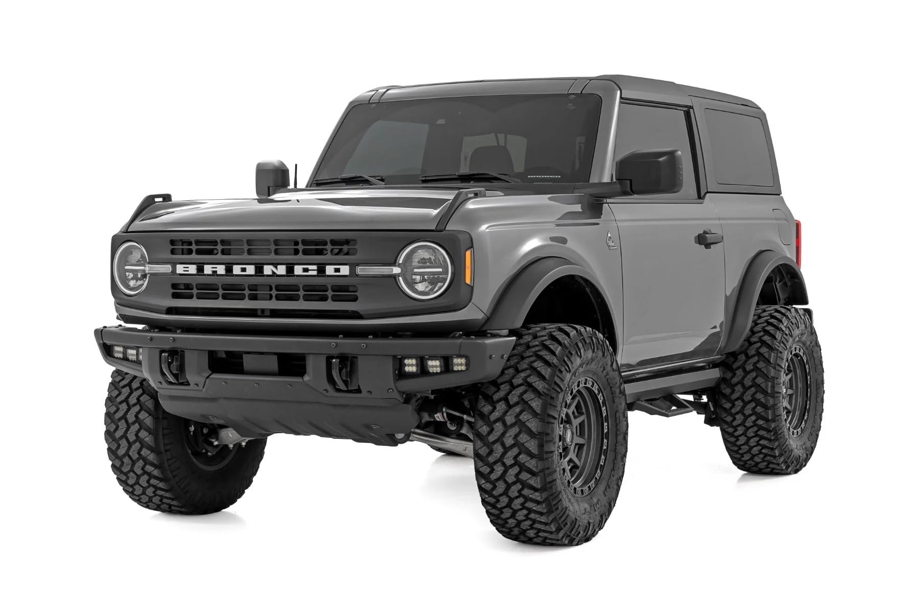 Rough Country Aluminum SRL2 Side Steps for Ford Bronco (2021-2025) 2-Door - Modular Running Boards with Adjustable Step Placement