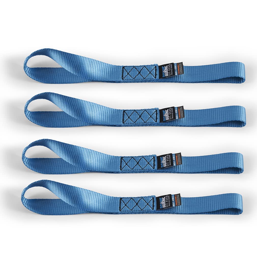 Off-Road Borne Soft Loop Tie-Down Straps, Blue