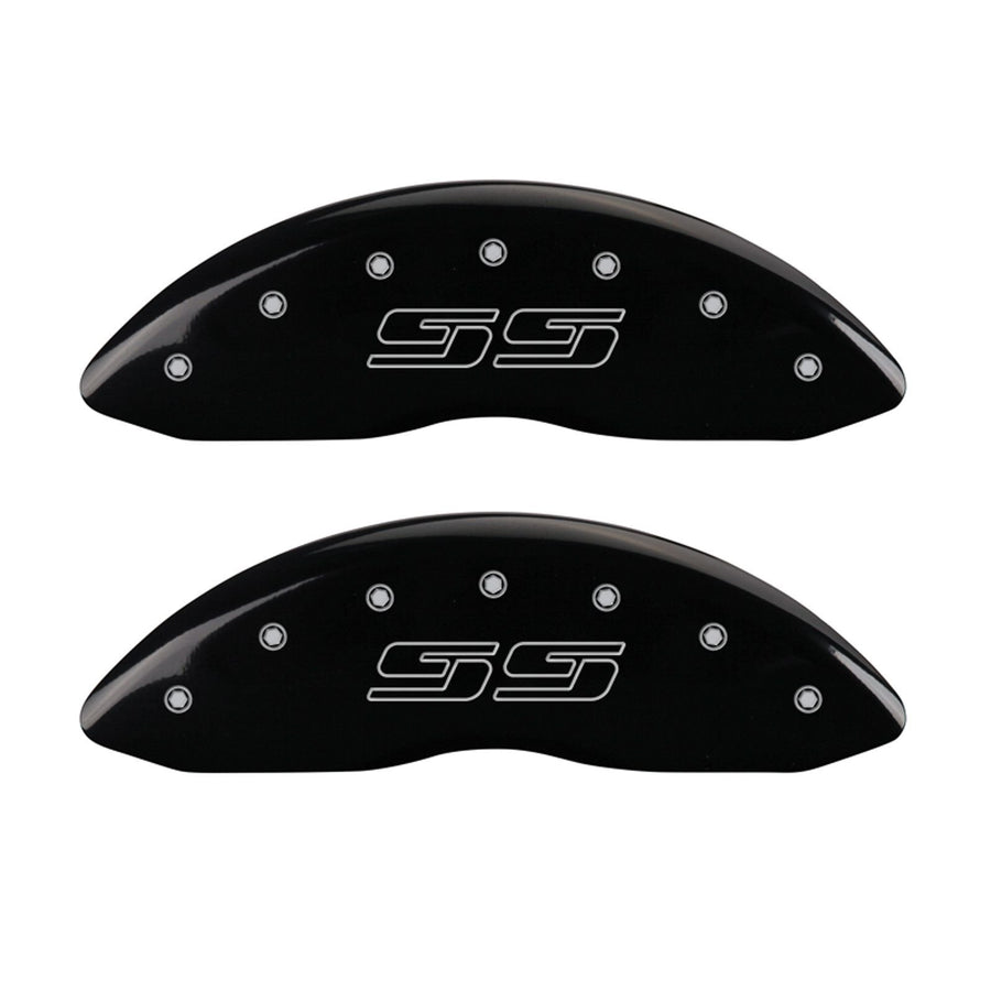 Caliper Covers MGP 14048SSS1BK with Black Powder Coat Finish, (Set of 4)