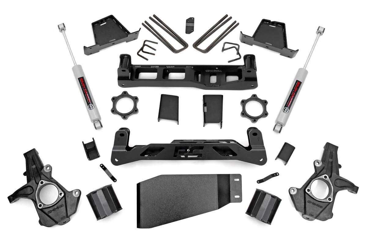 6" Rough Country Suspension Lift Kit with Strut Spacers/N3 Rear Shocks for Chevy Silverado & GMC Sierra 1500 (2007-2013) 4WD