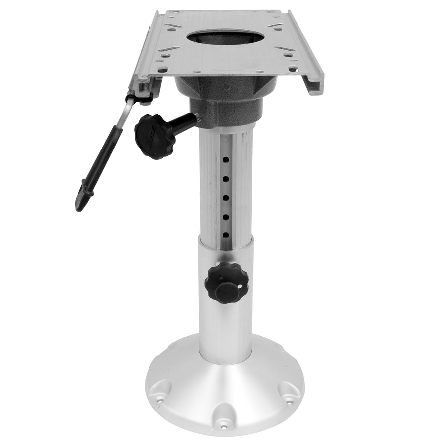 8WP21-374 Wise Boat Seat Pedestal, Adjustable Height from 12" to 18", with Seat Slide Seat Mount, Adjustable Travel 5" - Fore & AFT