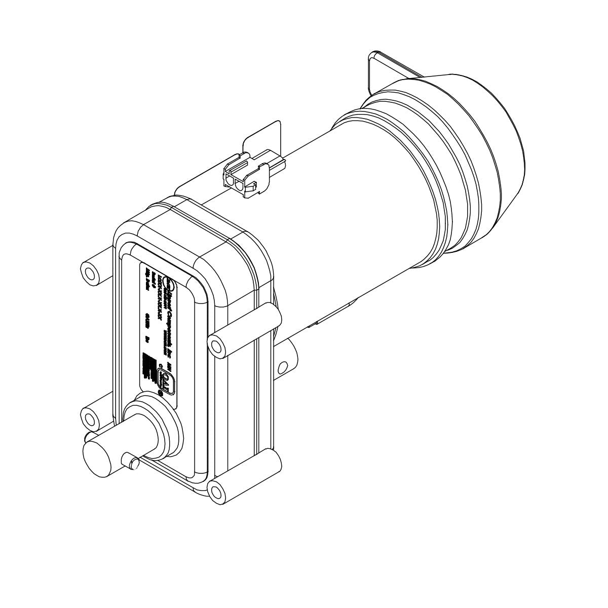 Motor Assembly Power Gear with Pin - Double Shaft (High Torque) - Replacement Part for RV Slide-Outs - Easy DIY Installation - Ideal for Getting Your RV's Slide-Out Back in Operation — 386322