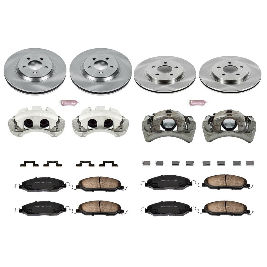 Power Stop KCOE1381 1-Click Autospecialty OE Replacement Brake Kit with Calipers For Ford Mustang 2005-2010 [Model Specific]