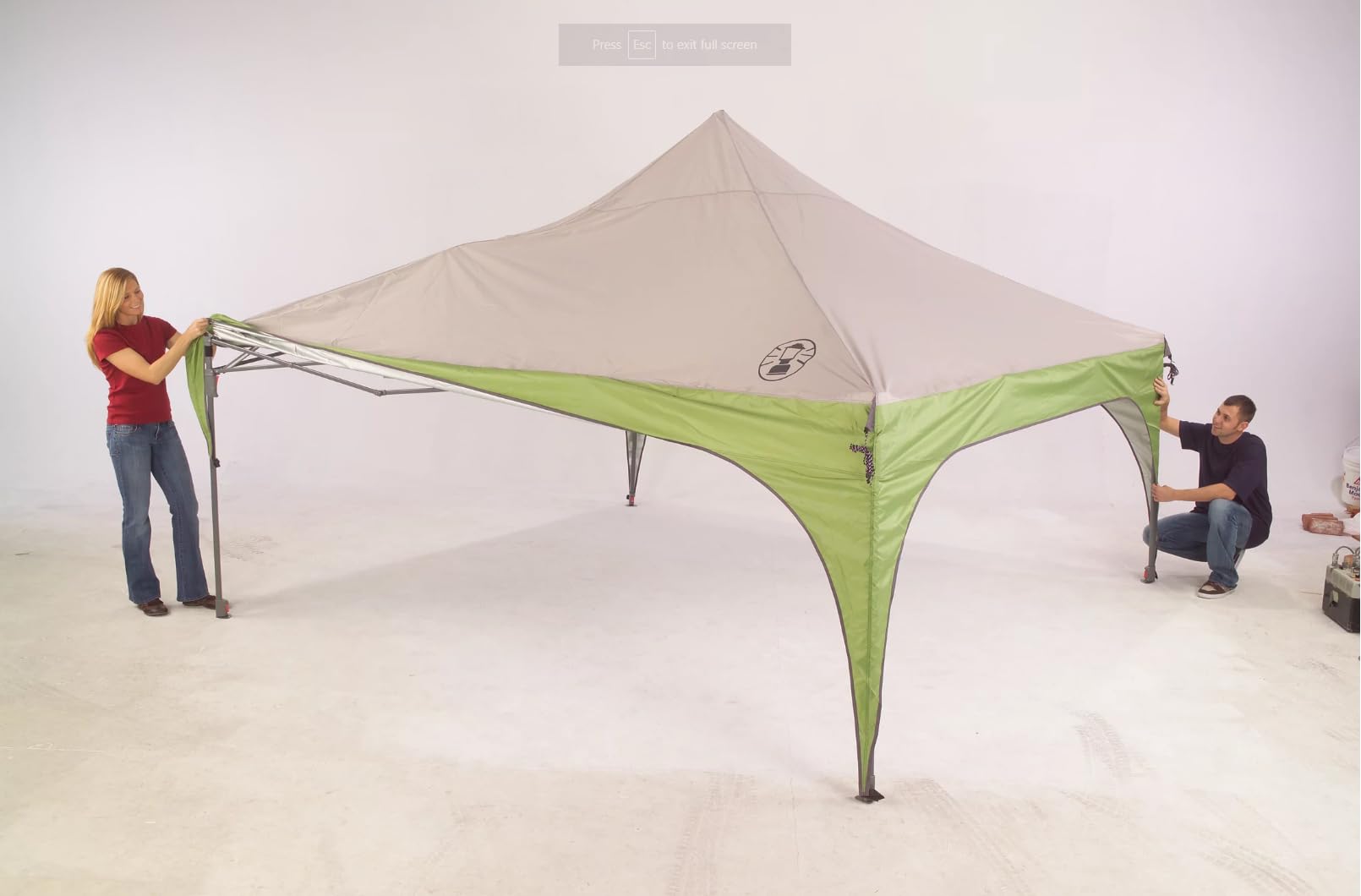 Coleman Sun Shelter Canopy with Instant Setup, Wheeled Carry Bag Sets Up in About 3 Mins, 7x5ft, 10x10ft, or 12x12ft for Sporting Events, Tailgating, Camping, & More