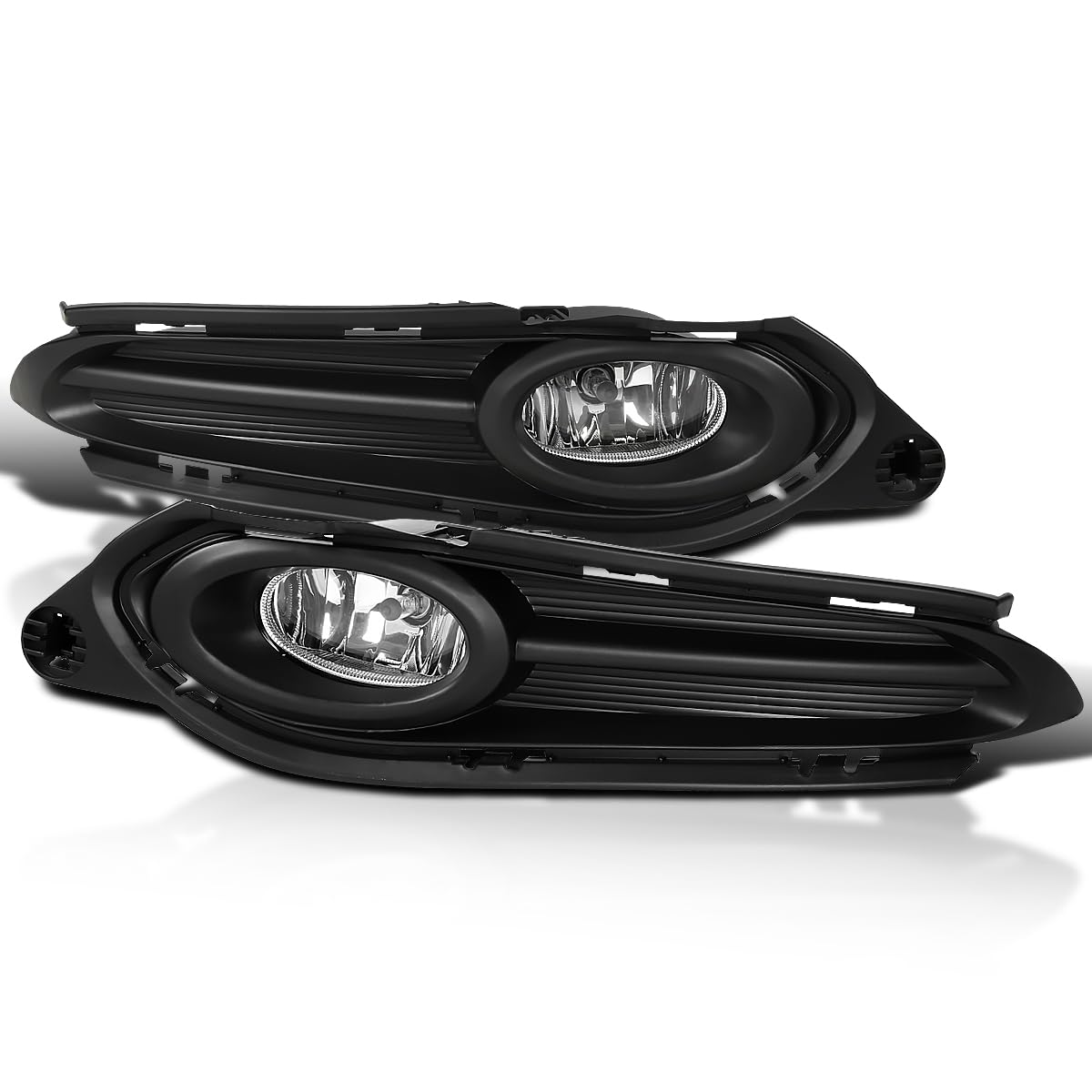 Spec-D Tuning Fog Lights Clear Lens + H8 Bulbs + Switch Included Compatible with Honda HR-V 2016-2018 L+R Pair Assembly