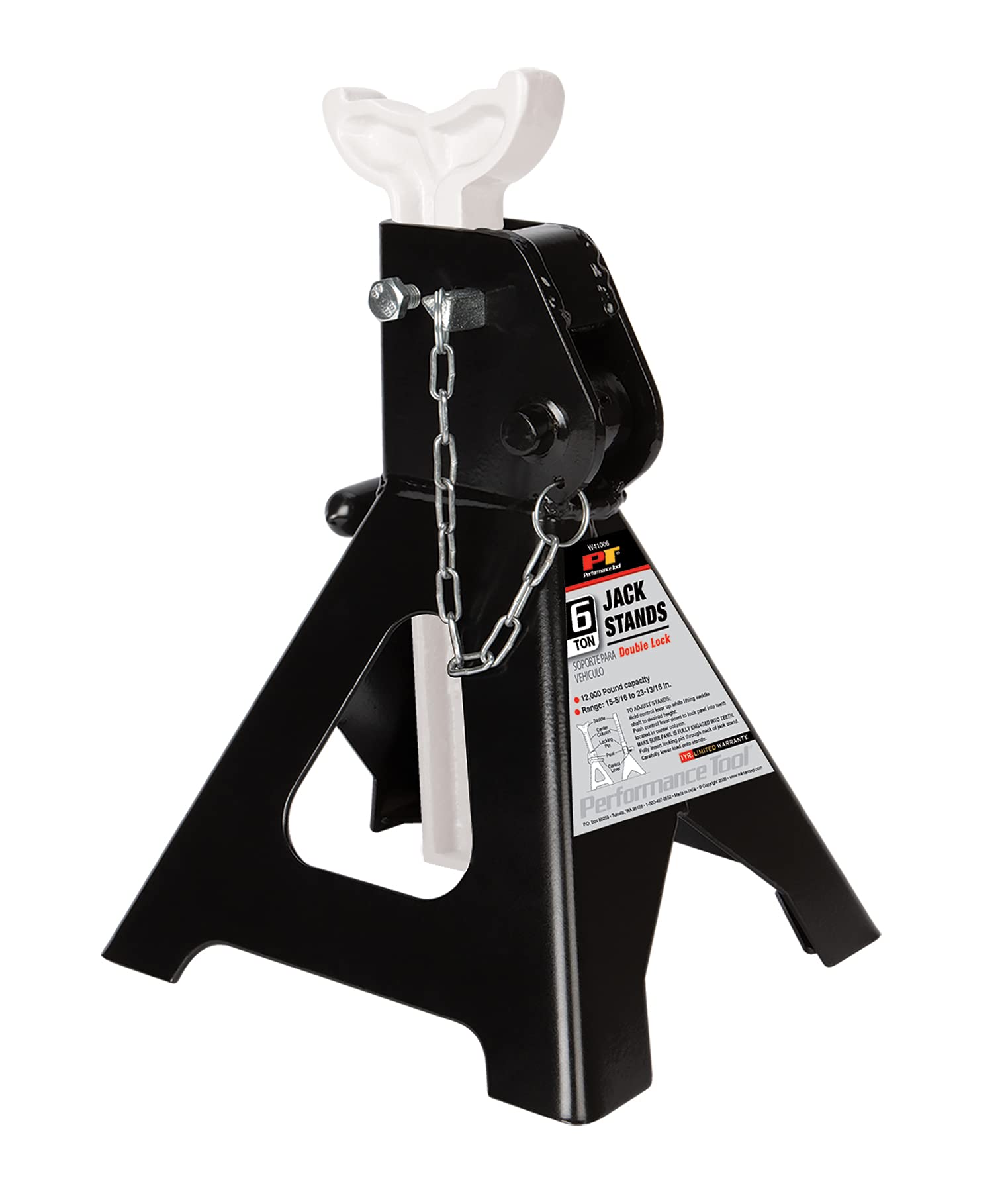 6 Ton Performance Tool W41006 Double Lock Jack Stands (Pair)