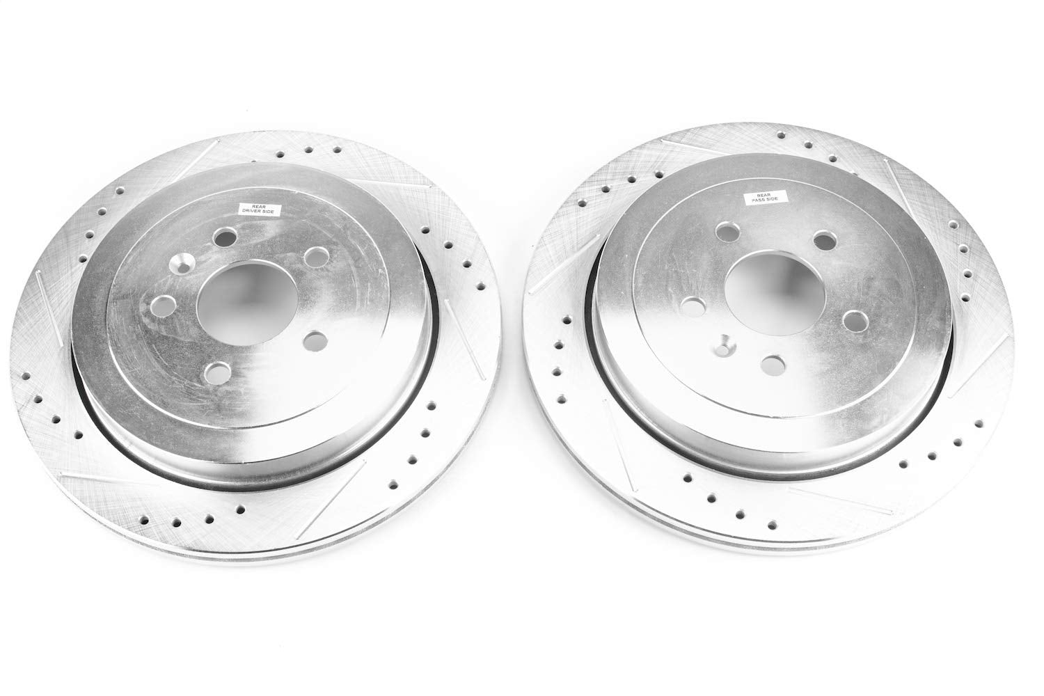 Power Stop AR85168XPR Rear Brake Rotor Pair Drilled and Slotted For Lincoln MKT 2013-2019 [Model Specific]