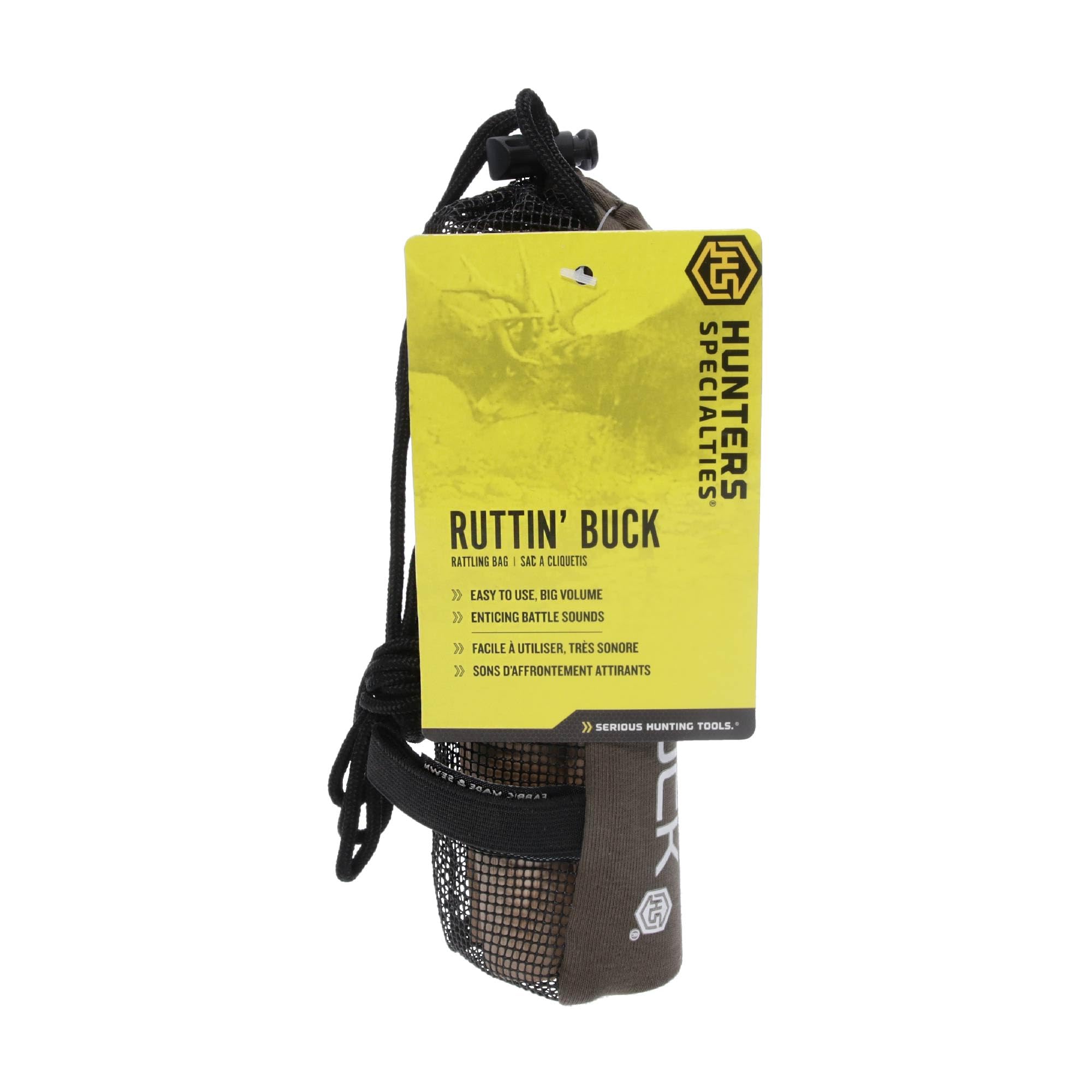 Hunters Specialties Ruttin' Buck Rattling Bag Hunting Deer Call - One-Hand Operation Realistic Vocalizations for Pre-Rut/Rut Periods