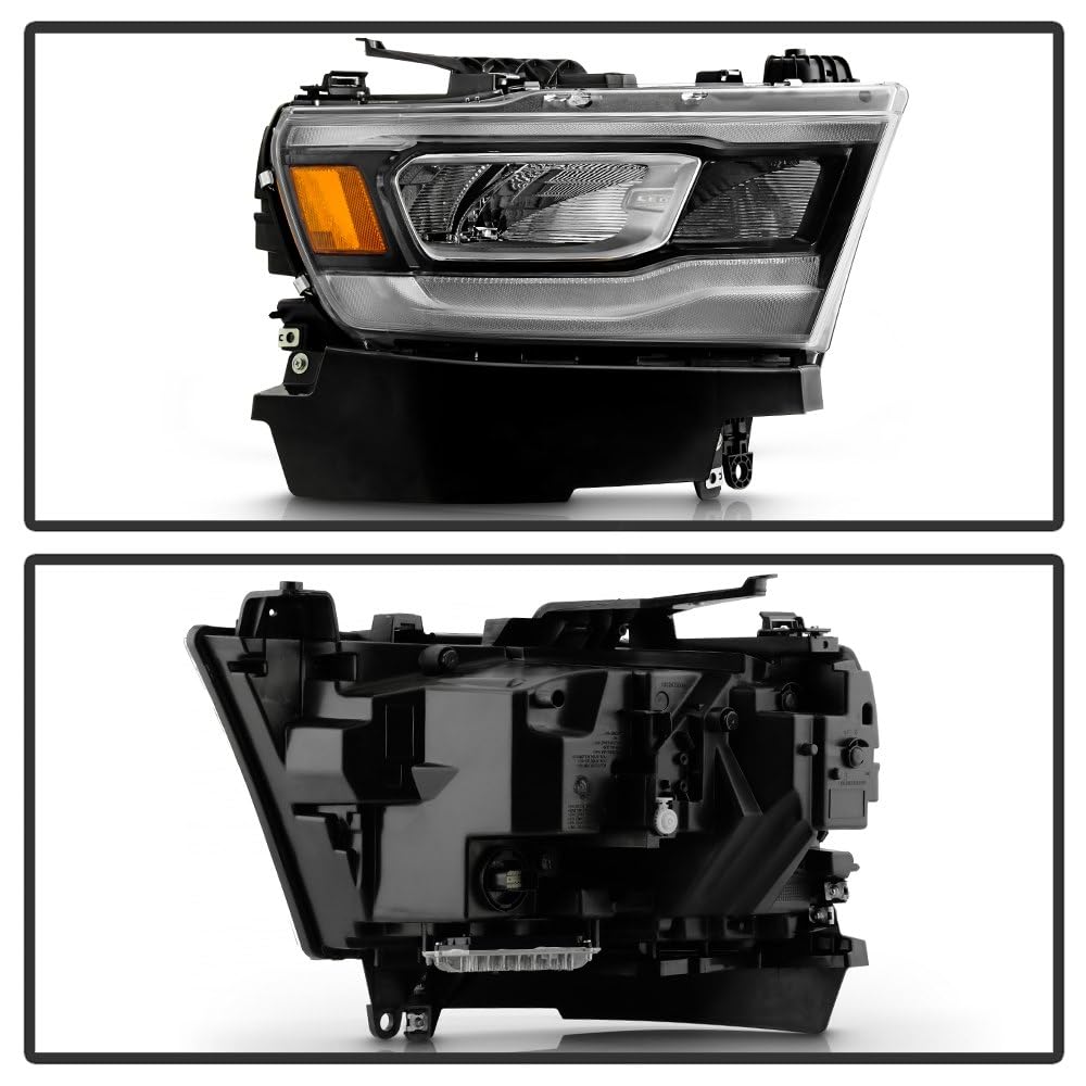 Dodge Ram 1500 19-22 Spyder (POE) Full LED Chrome Bezel w/DRL Headlight - OE Right