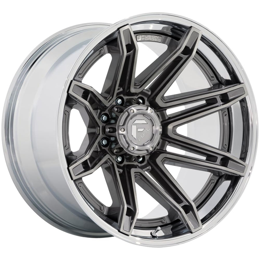FC401 BRAWL FUEL OFF-ROAD 22X10 6X5.5 4.79-18mm PLATINUM WITH CHROME LIP - FC401AP22106818N