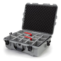 Waterproof Nanuk 945 Hard Case with Padded Dividers - Silver