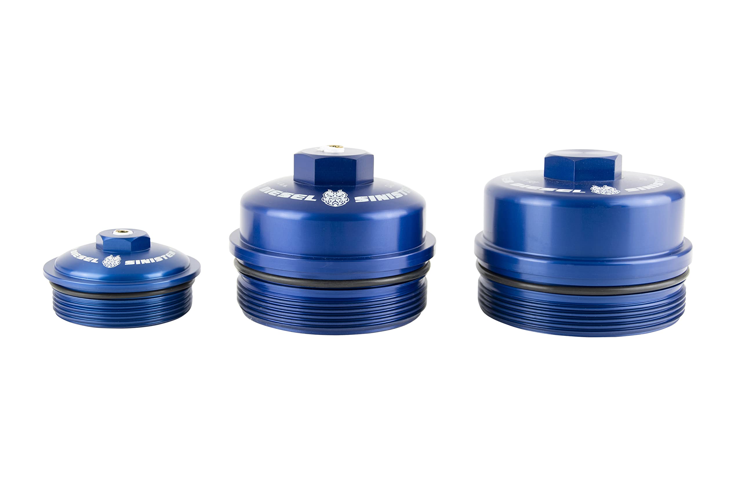 BILLET SINISTER BLUE CAP KIT FOR FORD POWERSTROKE 2008-2010 6.4L