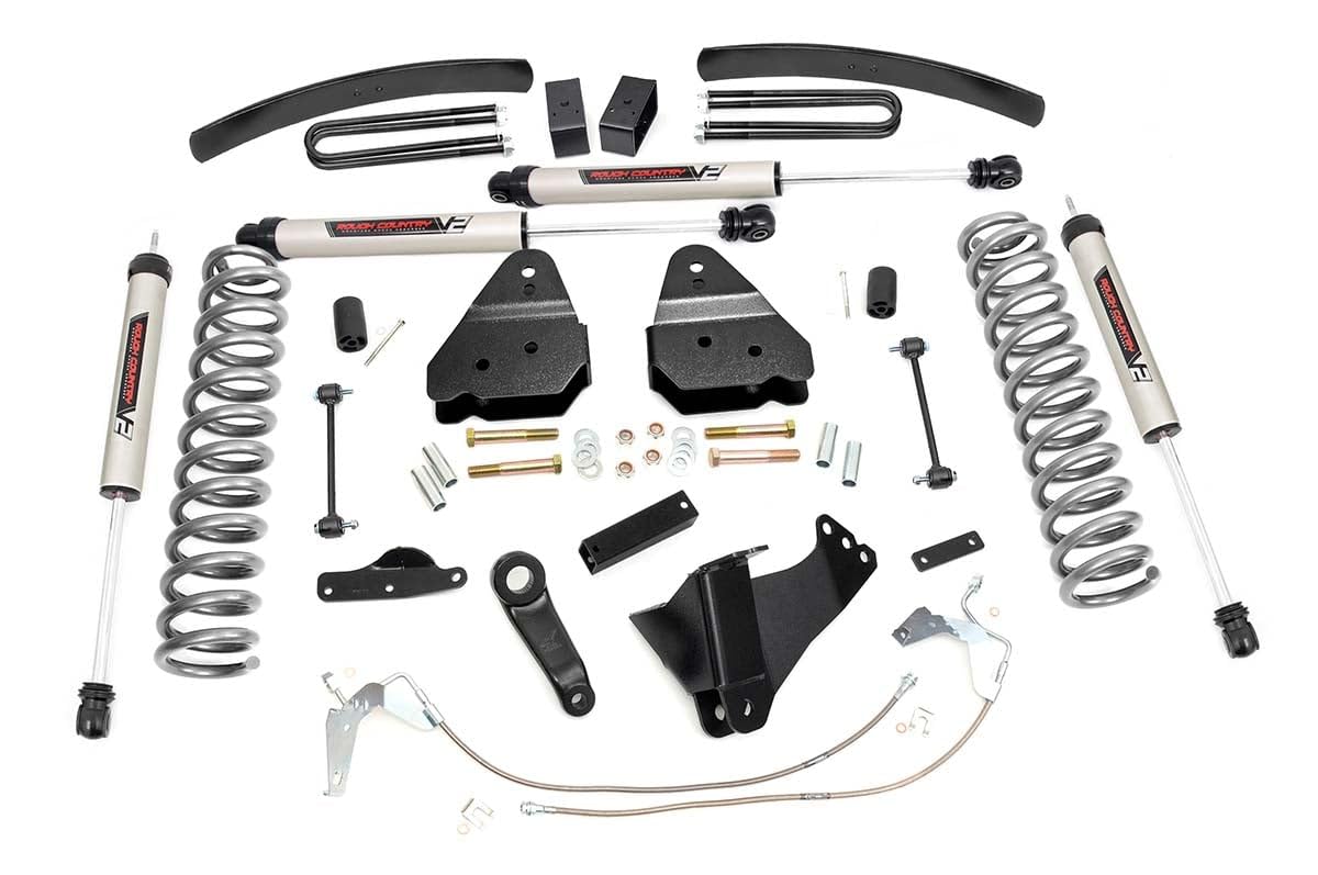 6" Lift Kit Rough Country w/V2 Shocks for 2008-2010 Super Duty | Diesel - 59470