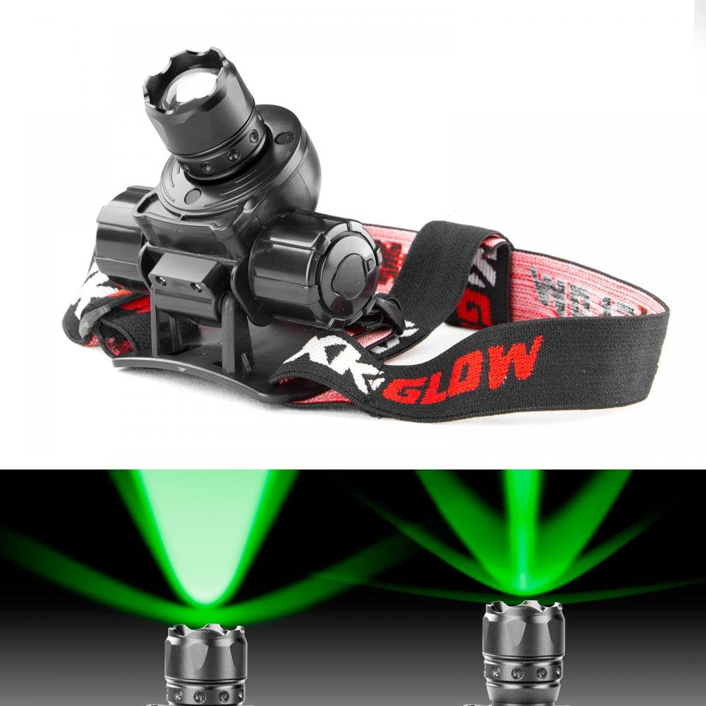 XKGLOW Green XK102001-G Hunting & Fishing Spot & Flood Retractable Lens CREE LED Headlight