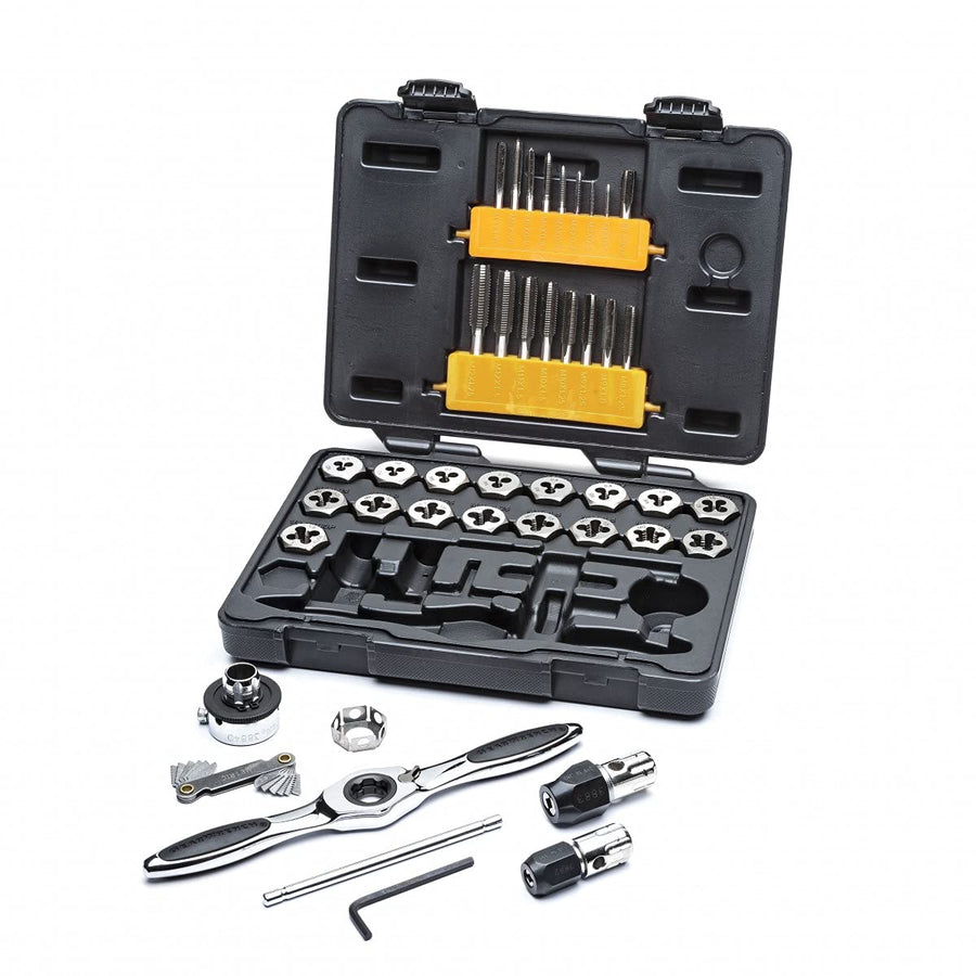 Small & Medium Metric Ratcheting Tap & Die Set (42-Piece)