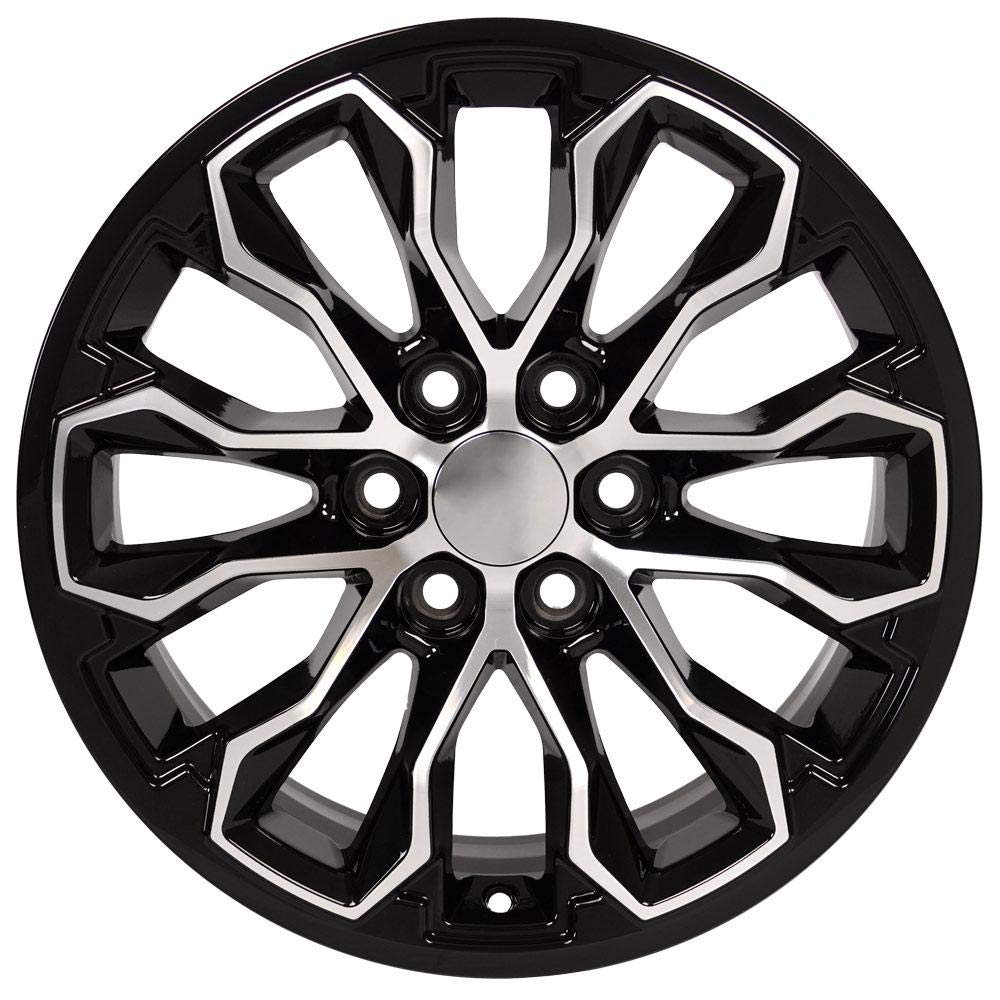 CV54 OE Wheels 17 Inch Rim Fits Colorado ZR2 Style 6x120 17x8 Gloss Black Machined - Hollander 5891 (1)