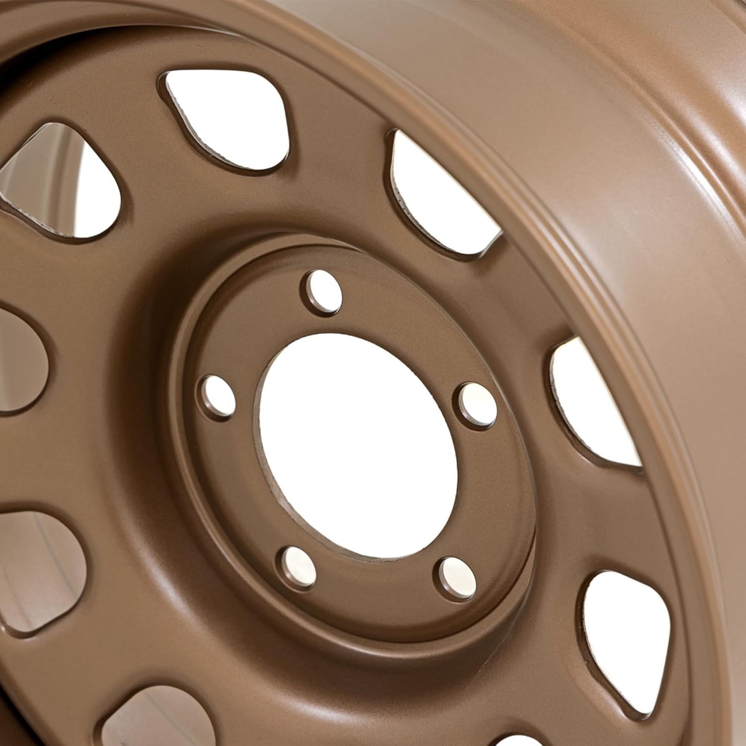 Steel Rough Country Wheel - 15x8, 5x4.5 Bolt Pattern, 19mm Offset, 3.30 Bore, Heavy-Duty D-Window Off-Road Rim for Trucks & Jeeps