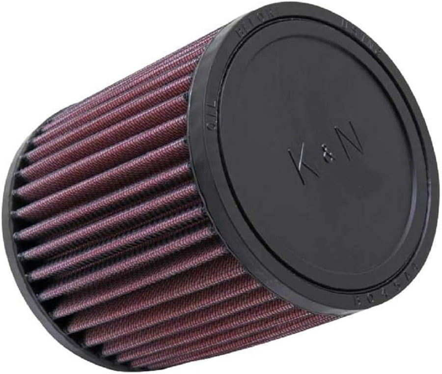 High-Flow K&N Original Lifetime Universal Clamp-On Air Filter: High Performance, Premium, Washable: Flange Diameter: 2.6875 In, Filter Height: 5 In, Flange Length: 0.625 In, Shape: Round, RU-0910