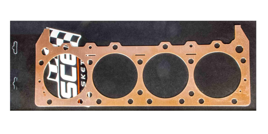 Cylinder Head Gasket, SCE Pro Copper, 4.380 in Bore, 0.050 in Compression Thickness, Copper, Mopar B/RB-Series, Each