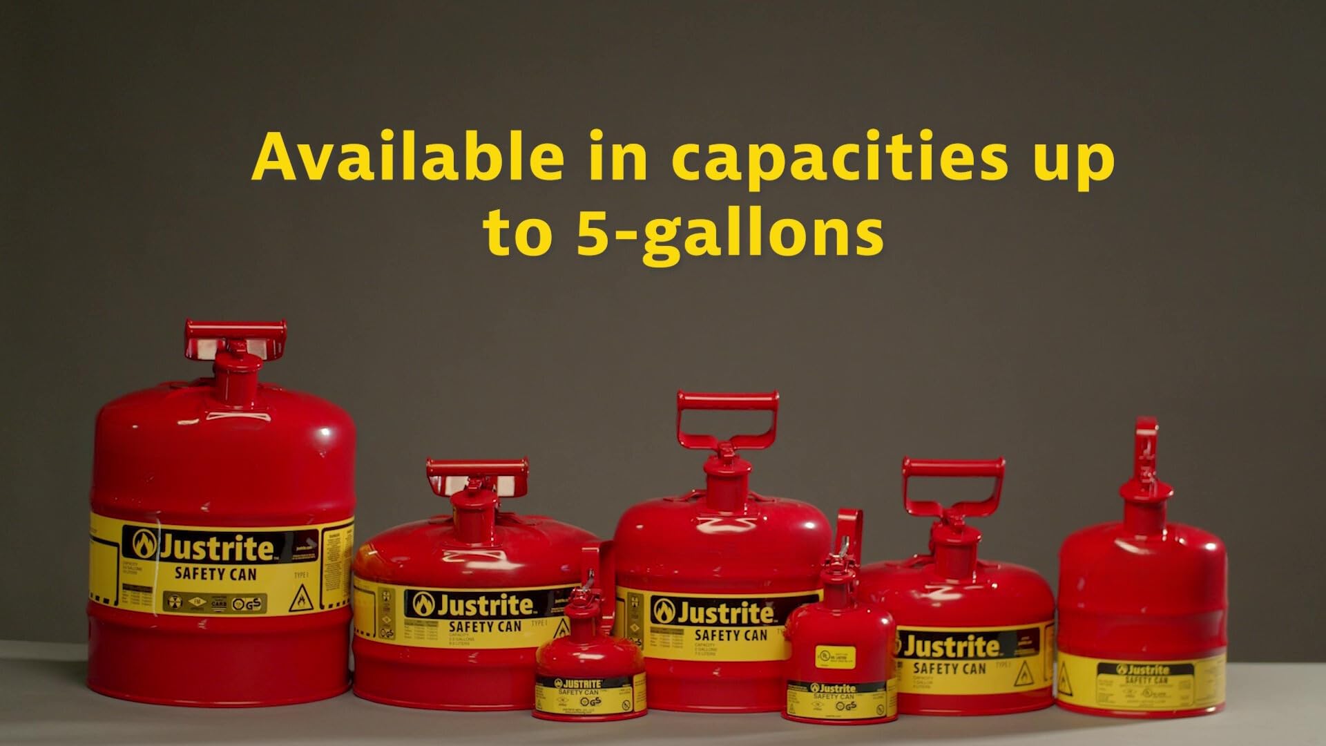 1 Gallon Justrite Type I Blue Safety Can for Kerosene with Flame Arrester and Self-Closing Lid, Made in the USA, Galvanized Steel Flammable Storage Can, 7110300