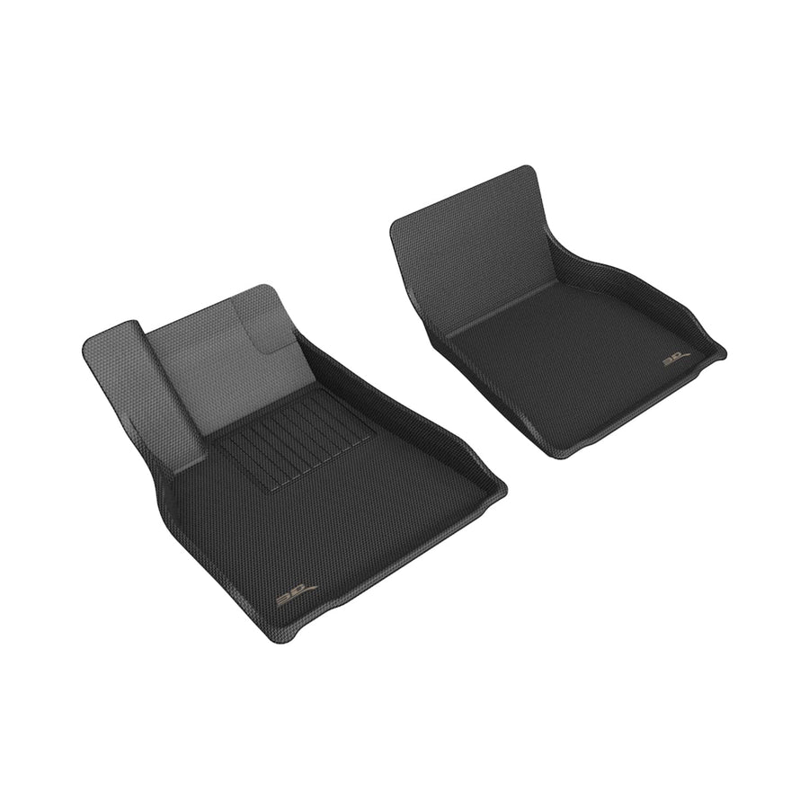 Kagu 3D MAXpider Custom Fit Floor Mat (Black) Compatible with Tesla Model S 2021-2025 - Front Row