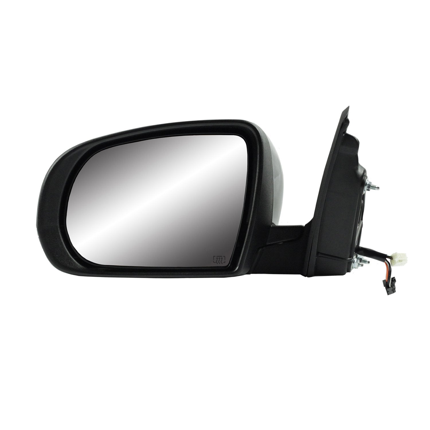 Mirror Driver Side for Jeep Cherokee, Code GUU, Textured Black w/PTM Cover, w/Turn Signal, Puddle lamp, Memory, Foldaway, w/o Blind spot Detection System, Heated Power
