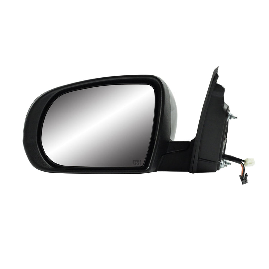 Mirror Driver Side for Jeep Cherokee, Code GUU, Textured Black w/PTM Cover, w/Turn Signal, Puddle lamp, Memory, Foldaway, w/o Blind spot Detection System, Heated Power