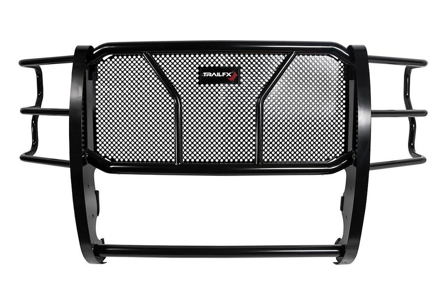 TrailFX Grille Guard for GMC Sierra 1500 2020-2021 with Brush Guard and Punch Plate Heavy Duty Black Powder Coated Steel 1-Piece Grille Guard TrailFX E0517B