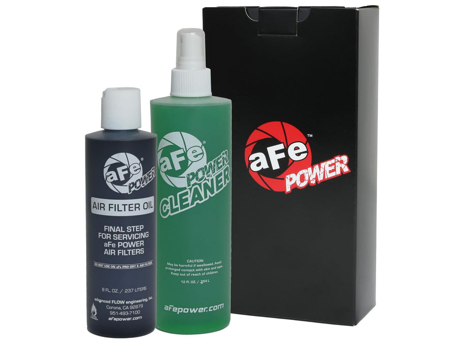 aFe Power Restore Kit Air Filter: 12oz Filter Cleaner and 8oz Squeeze Bottle Filter Oil - Black, Restores Pro 5R Engine Air Filters, #90-51401B
