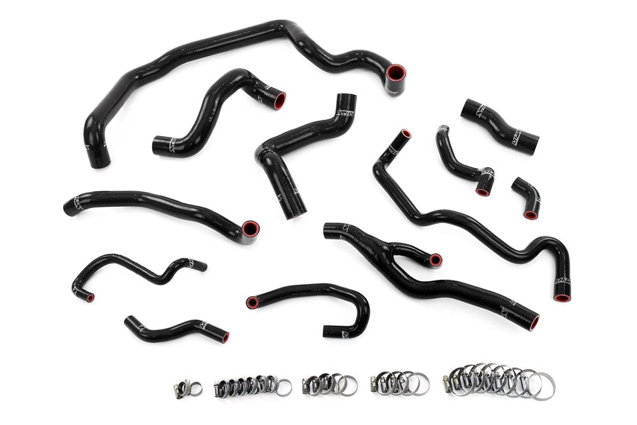HPS Performance Black Silicone Radiator, Water Pump, Heater, Expansion Tank Coolant Hoses Compatible for 2007-2010 Mini Cooper 1.6L Turbo (N14) Auto Trans, 57-2000-BLK