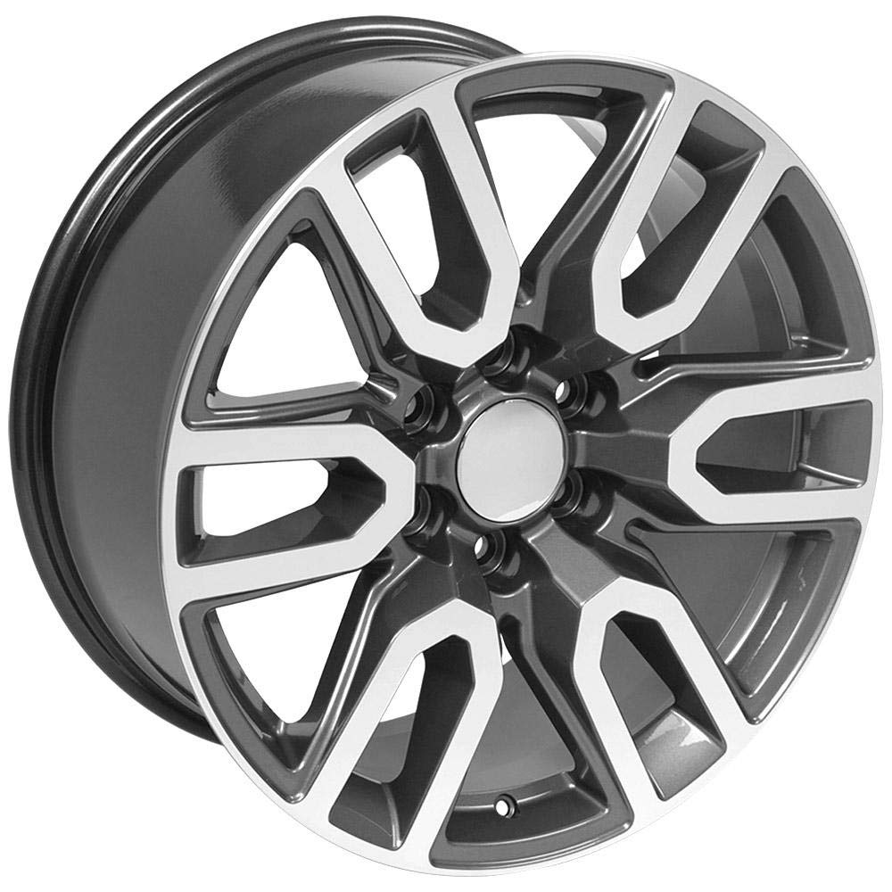 20 Inch OE Wheels CV36 Rim Fits Sierra 1500 Style 6x139.7 20x9 Gloss Gunmetal Machined - Hollander 5914 (1)