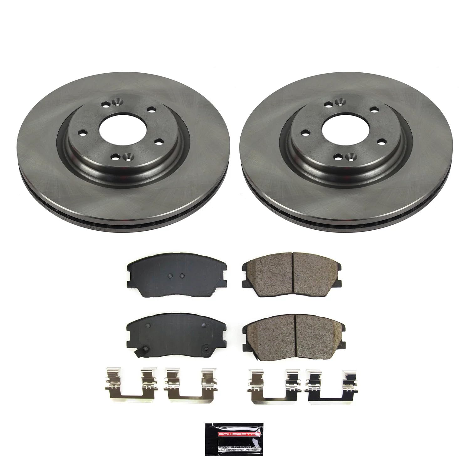 Power Stop KOE8674 Front Stock Replacement Brake Pad and Rotor Kit Autospecialty For Kia Soul 2020-2021 [Model Specific]