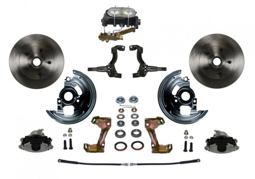 Manual LEED BRAKES Front Disc Brake Conversion Kit With Cast Iron M/C Disc/Disc Side Mount