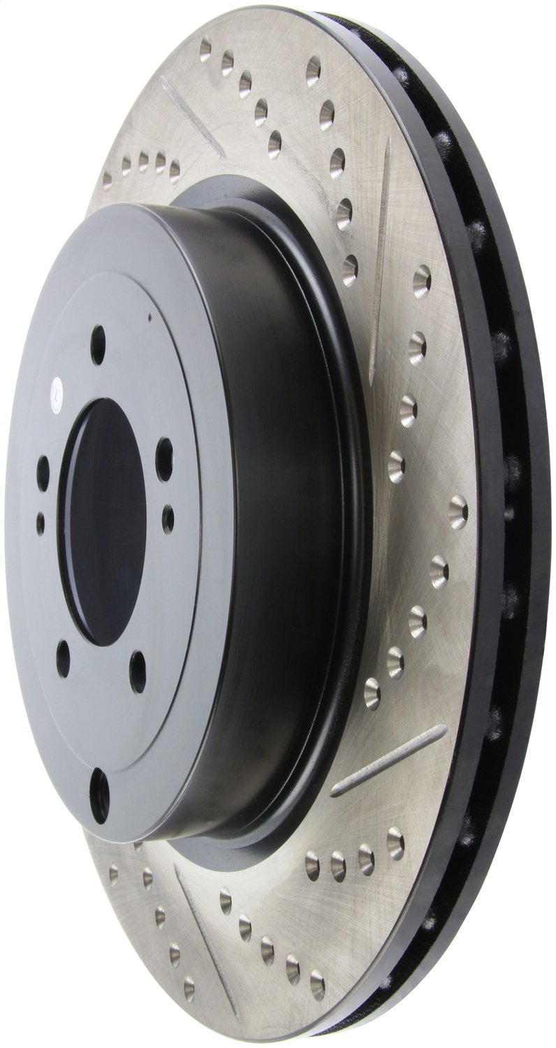 Sport Drilled/Slotted Brake Rotor StopTech 127.46075L (Rear Left), 1 Pack