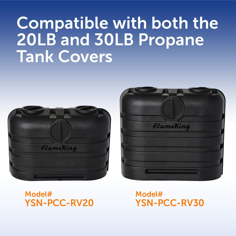 Flame King Black Caps 2-Pack for Heavy Duty Propane Tank Covers YSN-PCC-RV20 and YSN-PCC-RV30