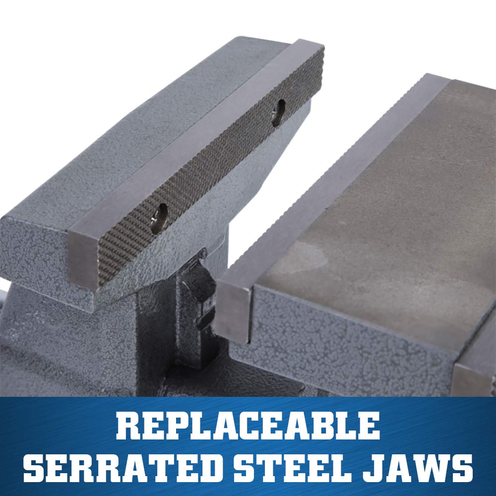Reversible Wilton Bench Vise, 6-1/2" Jaw Width, 7-1/4" & 12-3/4" Jaw Opening, 4" Throat (Model 4650R)
