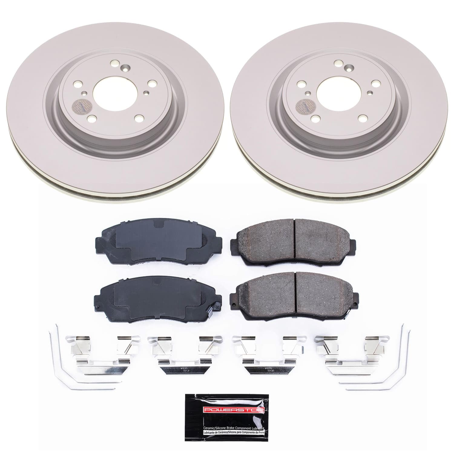 Power Stop Front CRK8928 Brake Kit Coated Brake Rotors and Pads For Honda CR - V 2020-2022 [Application Specific]