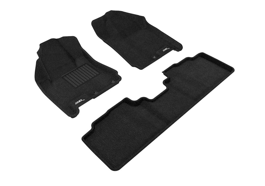 3D MAXpider Custom Fit All-Weather Carpeted Floor Mats for 2010-2016 Cadillac SRX Elegant Series (1ST & 2ND Row)