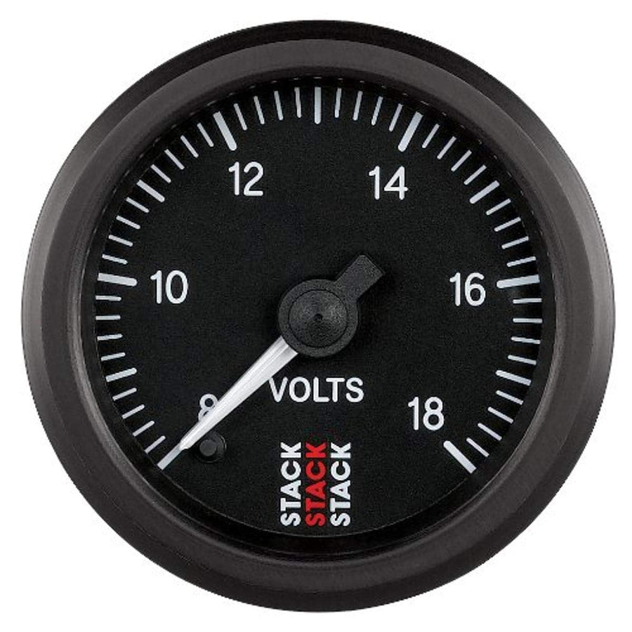 52mm Stack ST3316 Black 8-18V Professional Stepper Motor Battery Voltage Gauge