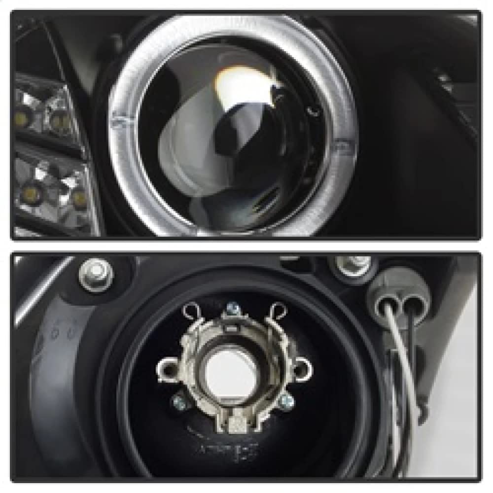 Spyder Infiniti G35 03-07 2DR Projector Headlights - Xenon/HID Model Only (Not Compatible With Halogen Model) - LED Halo - DRL - Black - High H4 (Included) - Low D2R (Not Included)