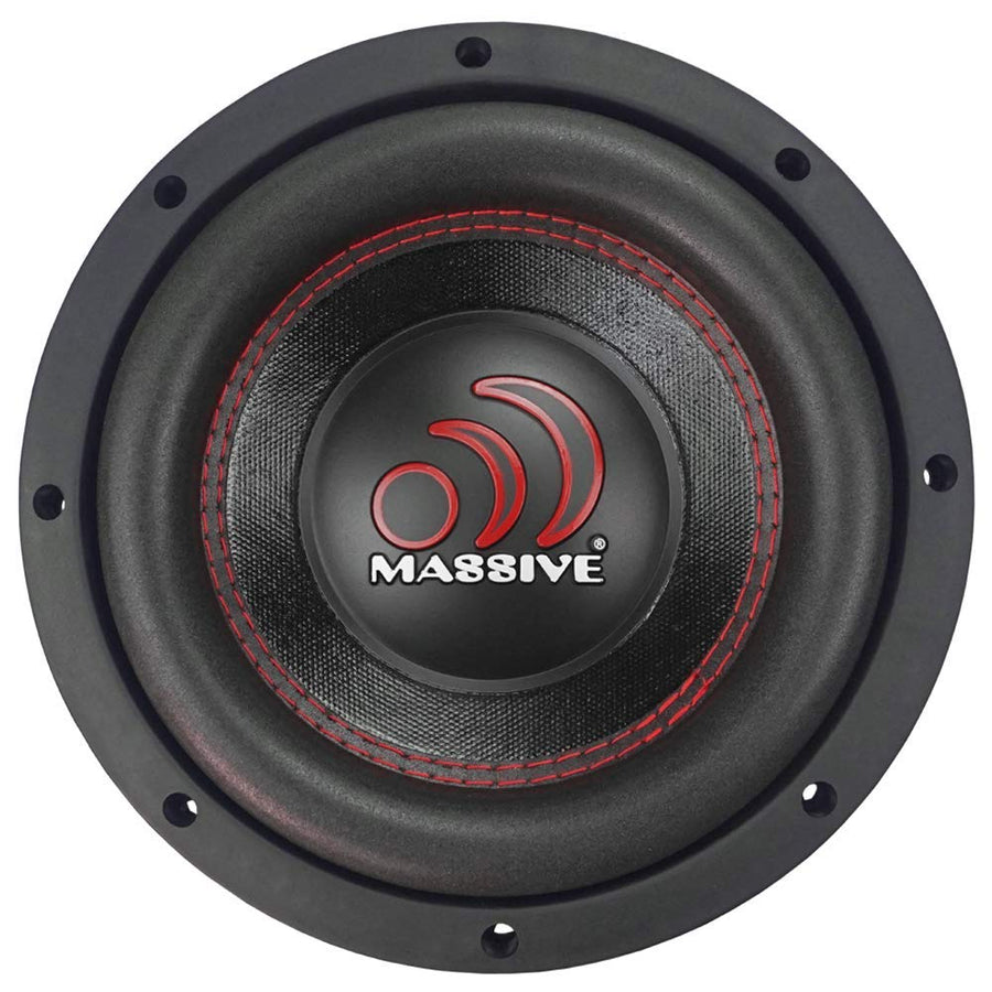 8 Inch Massive Audio GTX84 Dual 4 Ohm Subwoofer | 600W Max Power, High-Performance Car Audio Sub – Deep Bass, Vented Motor, Pressed Paper Cone, Heavy-Duty Build