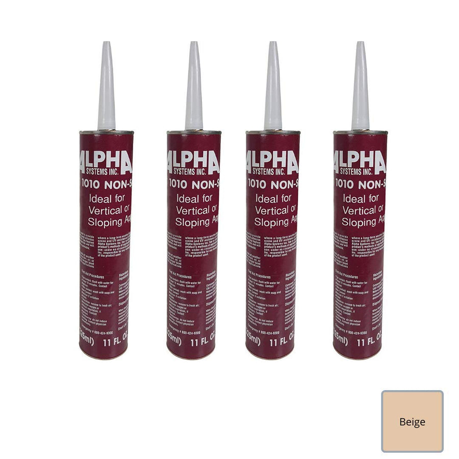 Non-Sag Roof Sealant-11 oz, Beige Alpha Systems 862160 (Qty 4)