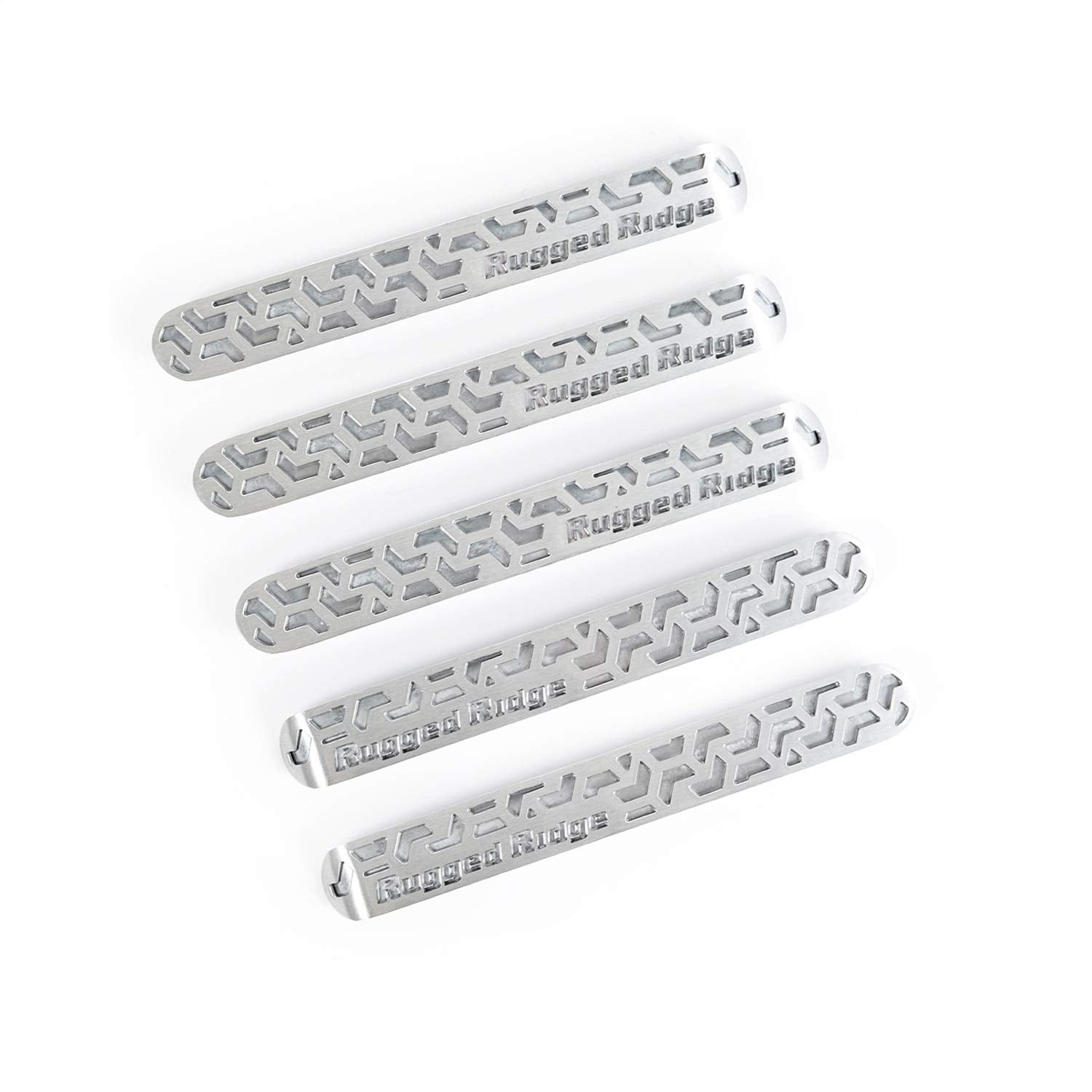 Elite Door Handle Inserts | Rugged Ridge, Brushed Tread, 4-D | 13311.51 | Fits 2007-2018 Jeep Wrangler JKU 4-Door