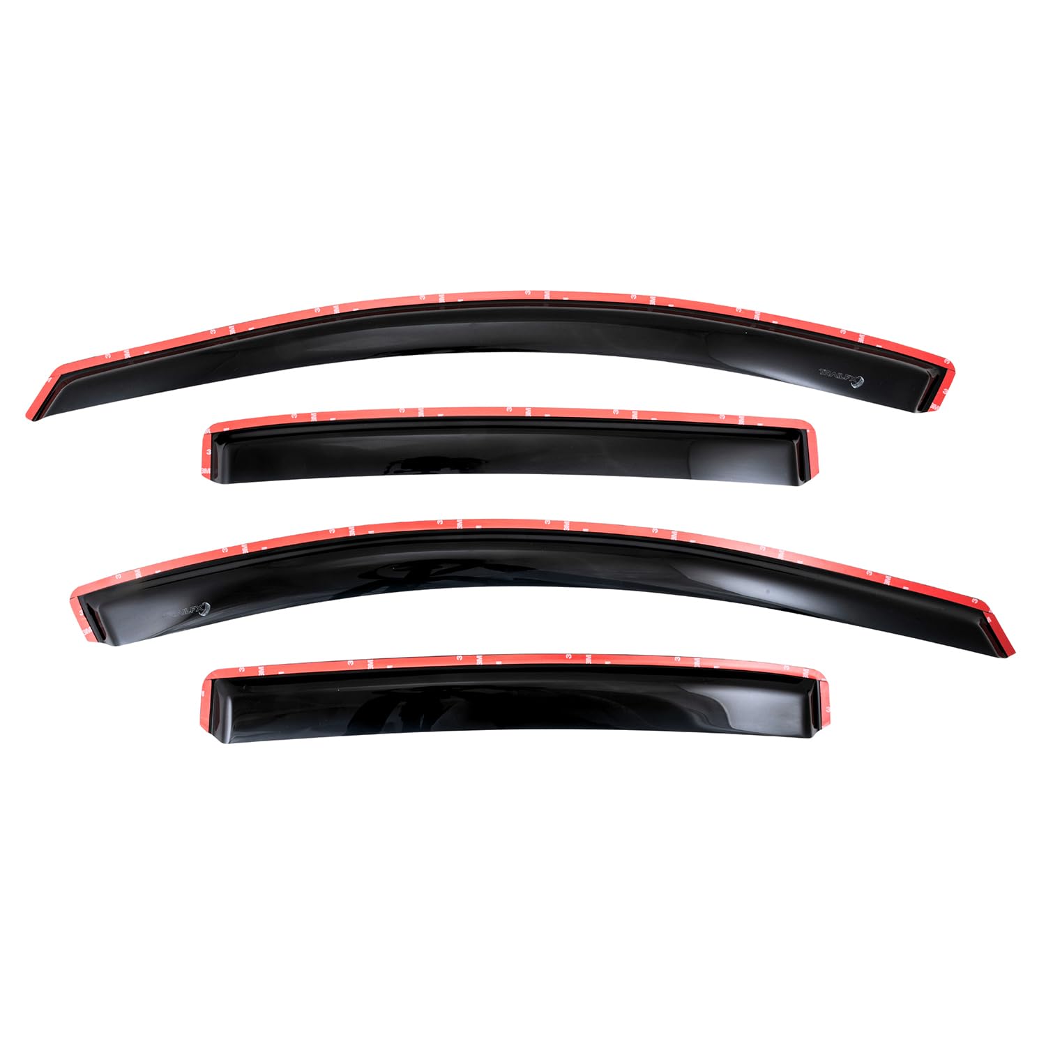 TrailFX Window Vents Smoked Fits Chevrolet Equinox 2018-2024 in-Channel 4-Piece Low Profile Acrylic Rainguard Set TrailFX 4634IC