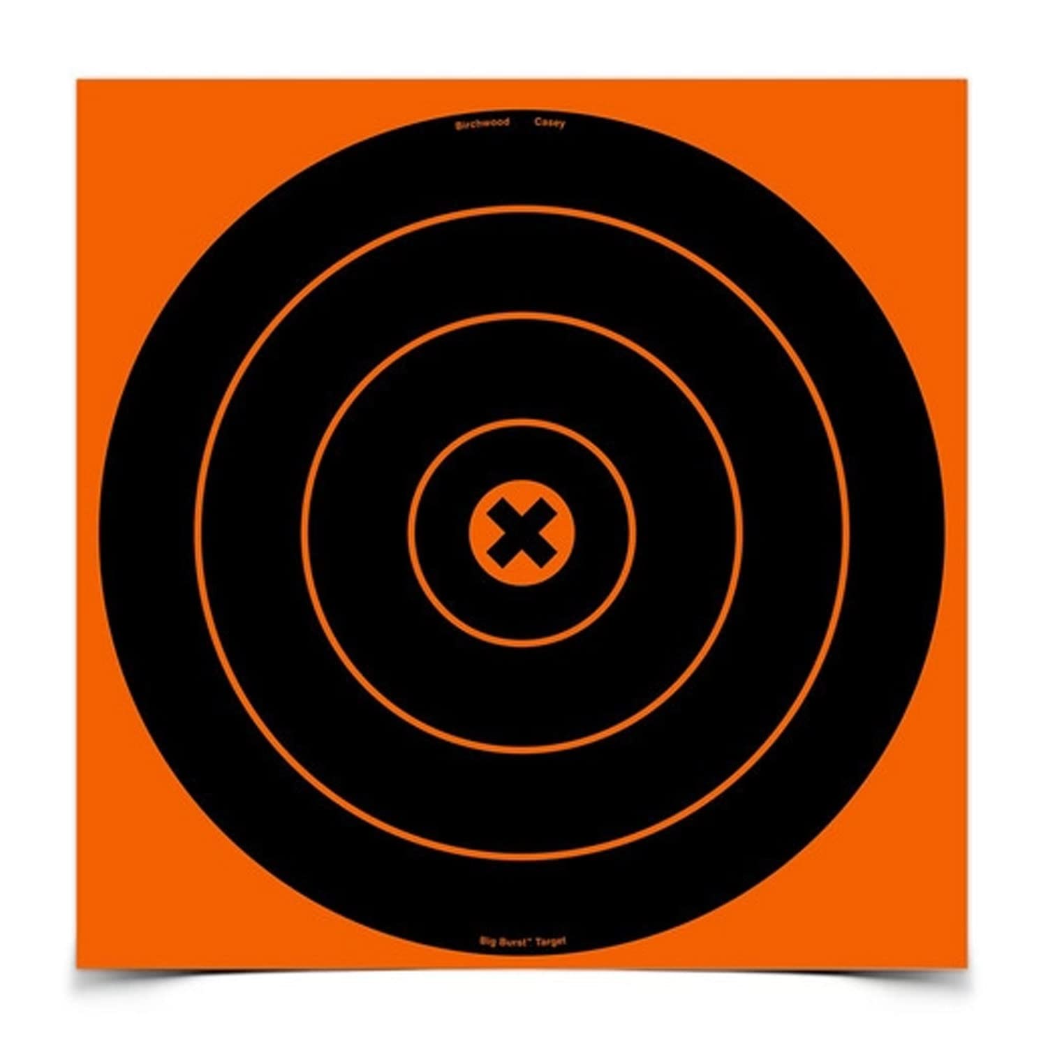 Birchwood Casey Always Flat Big Burst Bull's Eye Adhesive Back Shooting Training Reactive Targets | Pack of 3 Sheets | 12" (1 Target per Sheet)