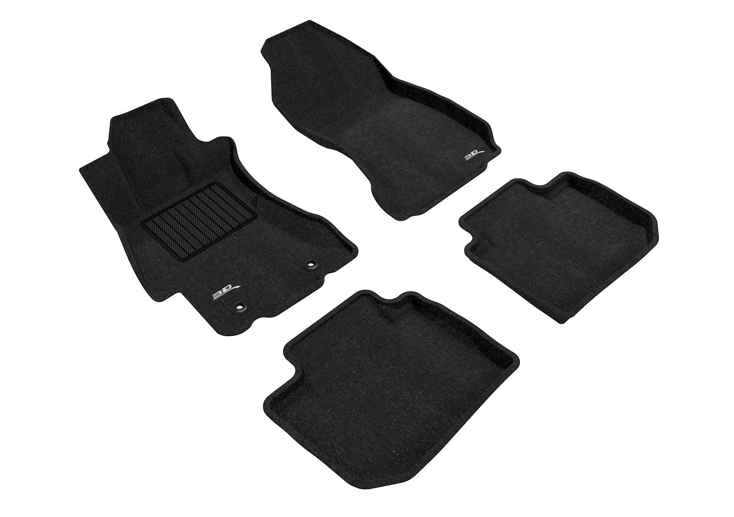 3D MAXpider Custom Fit All-Weather Floor Mats for 2012-2017 Subaru Impreza/XV CROSSTREK Elegant Series (1ST & 2ND Row)