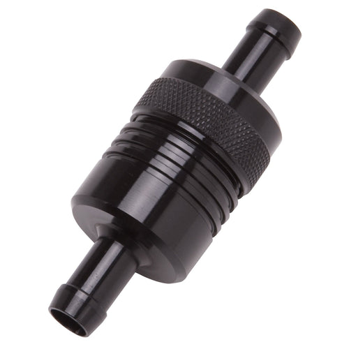 Edelbrock Street Fuel Filter 1 1/8 in. Dia. 3/8 in. Inlet/Outlet 3 in. Length Black Aluminum 8157
