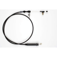 Kickdown Cable Kit Lokar XKD-20C4HT with Black Stainless Steel Housing and Black Aluminum Fittings for Ford C-4 Transmission